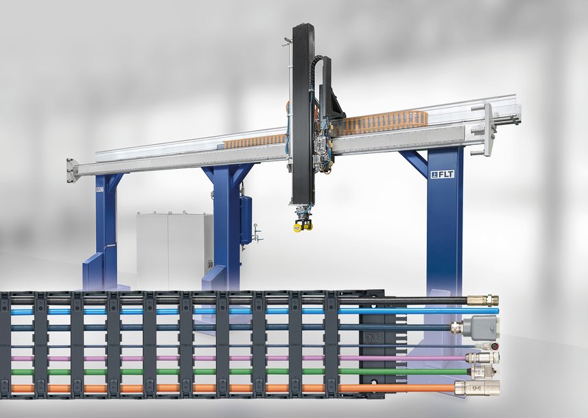 Sicherheit bei hoher Geschwindigkeit mit igus e-kettensystem in Linearmotorportal